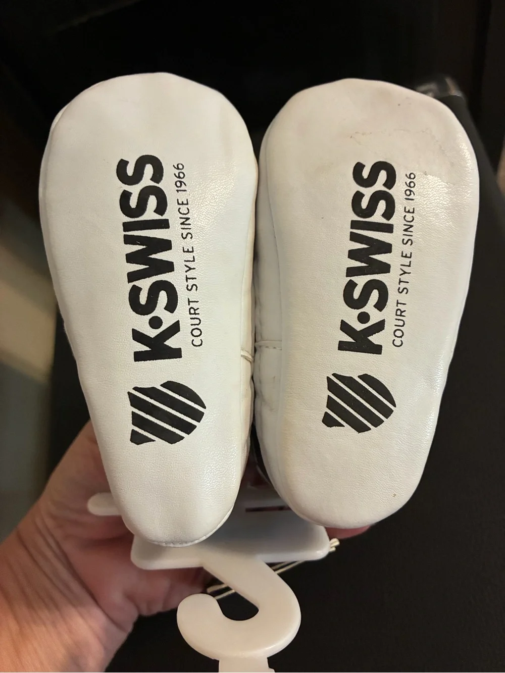 K-Swiss Kids Black and White Double Velcro Sneakers